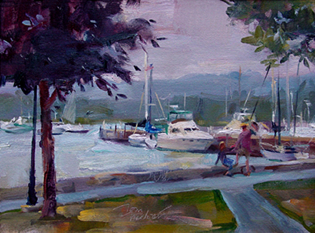 Gray Harbor, Painting by Tom Nachreiner